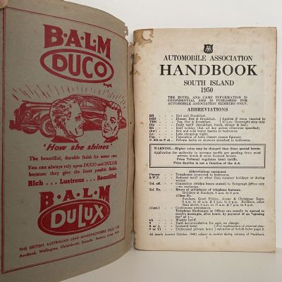 Automobile Association Handbook: SOUTH ISLAND 1950