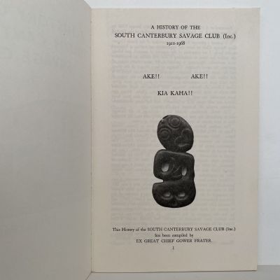 A History of the South Canterbury Savage Club 1911-1968