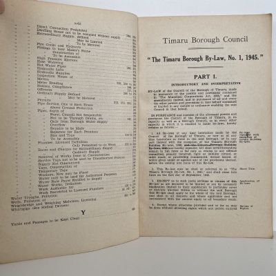 The Timaru Borough BY-LAW No 1. 1945