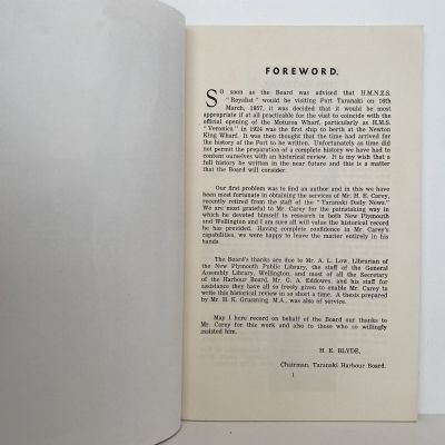 GATEWAY OF THE PROVINCE: Historical Review of Port Taranaki