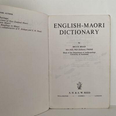 ENGLISH - MAORI DICTIONARY