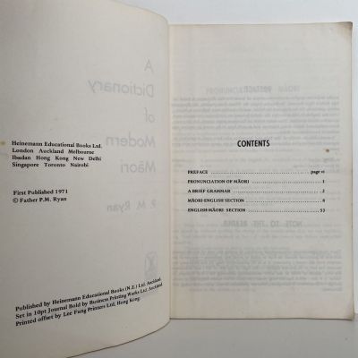 A DICTIONARY OF MODERN MAORI