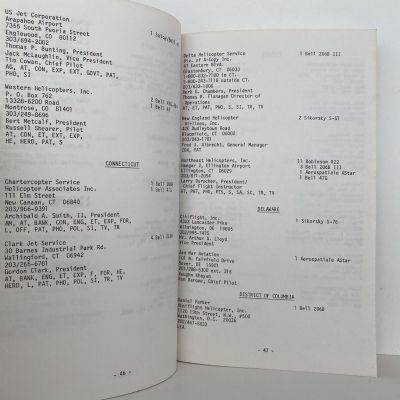 DIRECTORY OF HELICOPTER OPERATORS in the USA, Canada, Mexico, Puerto Rico 1982