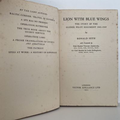 LION WITH BLUE WINGS: The Story Of The Glider Pilot Regiment 1942-1945