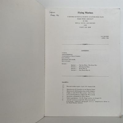 FLYING MARINES: A Record of Royal Marine Aviators