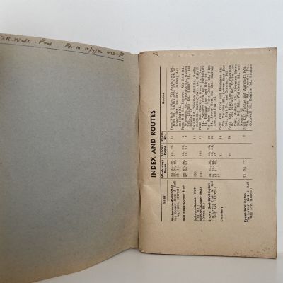 NZ RAILWAYS ROAD SERVICES BUS TIME TABLE for Hutt Valley - Wellington 1950
