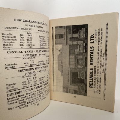 TRAVEL GUIDE: Otago Timetables for Rail and Road Passenger Services 1949 - 1950