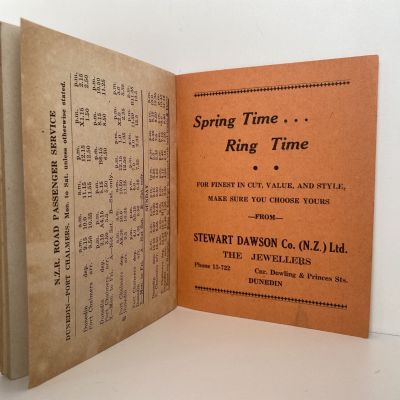 TRAVEL GUIDE: Otago Timetables for Rail and Road Passenger Services 1949 - 1950