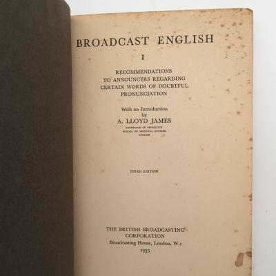 BROADCAST ENGLISH I