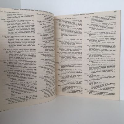 TUNAS AND TUNA FISHERIES OF THE WORLD: An annotated bibliography 1930-1953 VOL 57