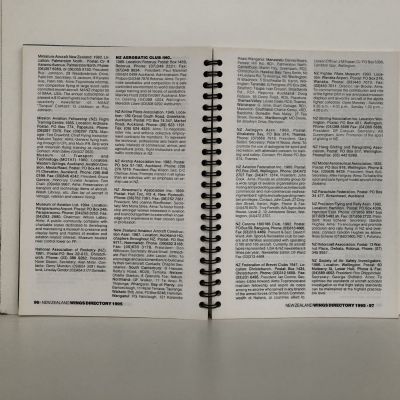 New Zealand Wings Directory VOL 3 1995