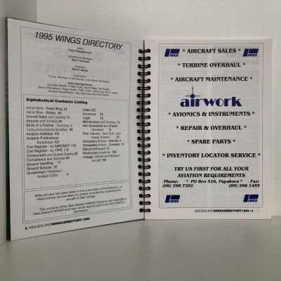 New Zealand Wings Directory VOL 3 1995