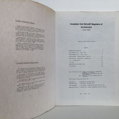 The Complete Civil Aircraft Registers of DENMARK since 1920