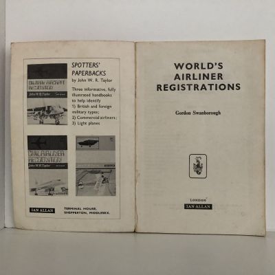WORLD'S AIRLINER REGISTRATIONS 1971