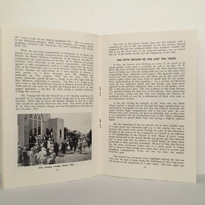 Our First Fifty Years: Mt. Albert Presbyterian Church 1913-1963