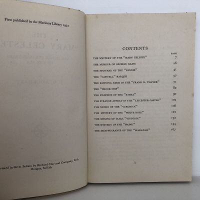THE MARY CELESTE, and other Strange Tales of the Sea