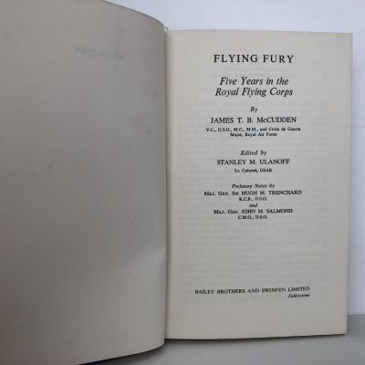 FLYING FURY: Five Years in the Royal Flying Corps