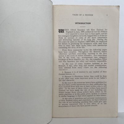 TALES OF A PIONEER: Episodes of the life of Alfred Saunders