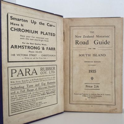 The New Zealand MOTORISTS ROAD GUIDE - Fifteenth Edition 1935