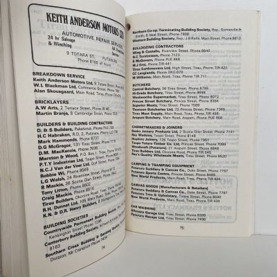 VINTAGE DIRECTORY: Putaruru Tirau - Enquire Within 1982-83