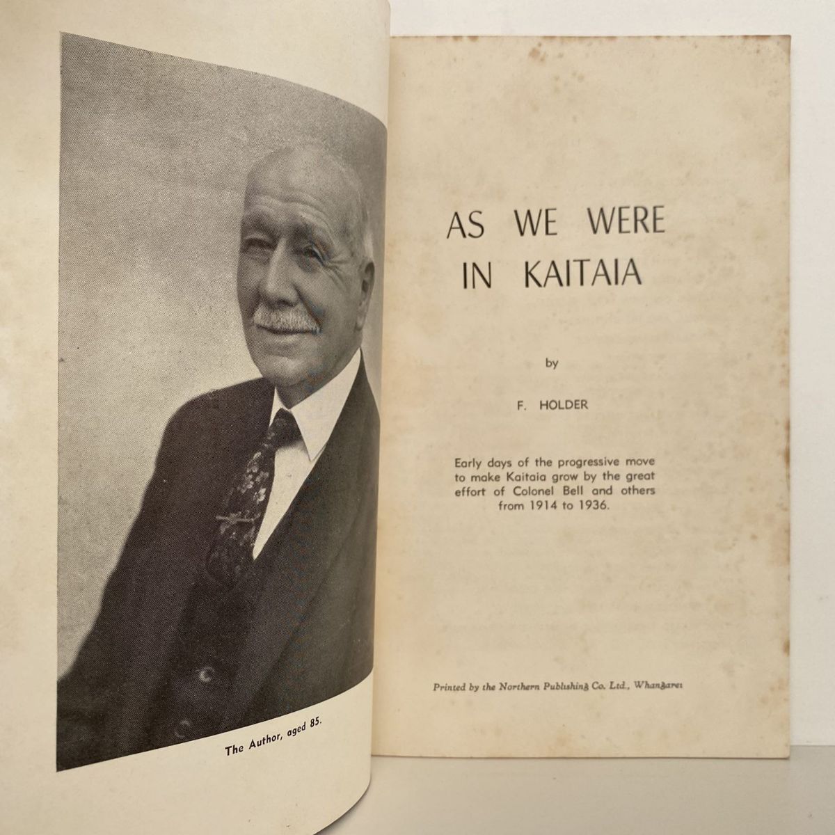 AS WE WERE IN KAITAIA 1914 - 1936