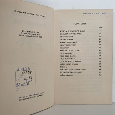 WESTLAND NATIONAL PARK Handbook