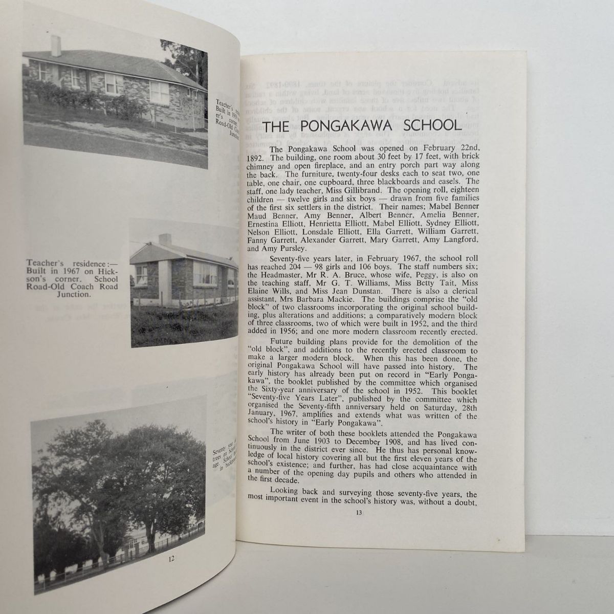 Seventy five Years Later - A History of the Pongakawa School