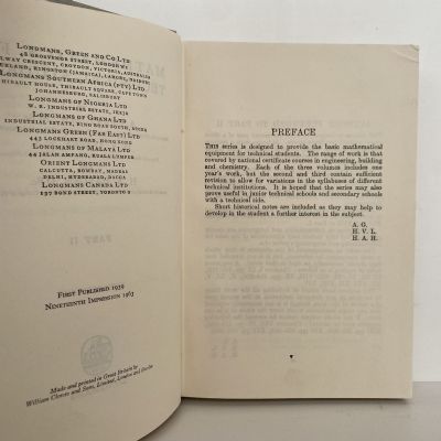 MATHEMATICS for Technical Students - Part 2