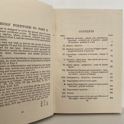 MATHEMATICS for Technical Students - Part 2
