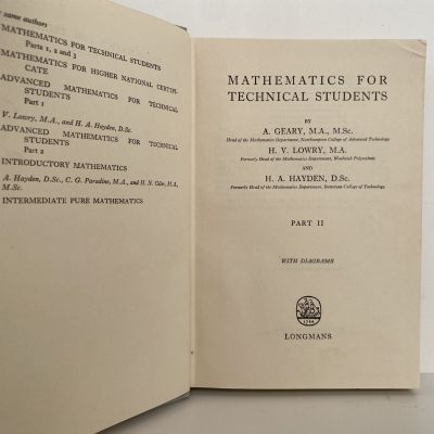 MATHEMATICS for Technical Students - Part 2