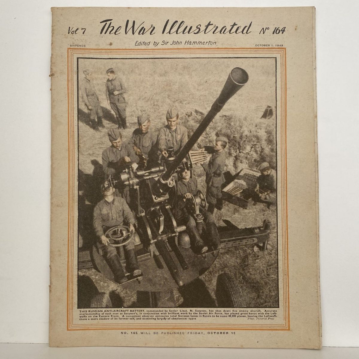 THE WAR ILLUSTRATED - Vol 7, No 164, 1st Oct 1943