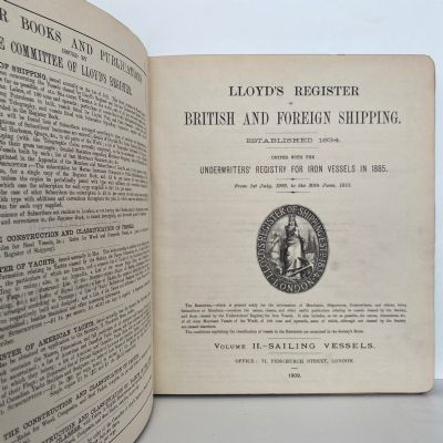 LLOYD'S REGISTER OF SHIPPING 1909 - 1910, 573, Volume 1, 2 and Appendix