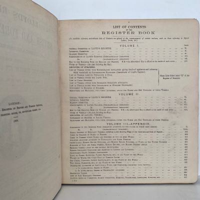 LLOYD'S REGISTER OF SHIPPING 1909 - 1910, 573, Volume 1, 2 and Appendix