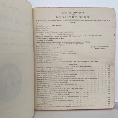 LLOYD'S REGISTER OF SHIPPING 1909 - 1910, 573, Volume 1, 2 and Appendix