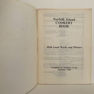 NORFOLK ISLAND COOKERY BOOK  With Local Words and Phrases