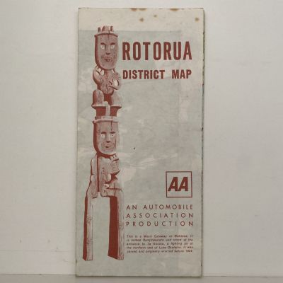 AA ROAD MAP: Rotorua District circa 1980
