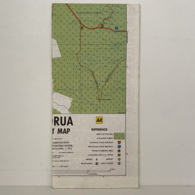 AA ROAD MAP: Rotorua District circa 1980