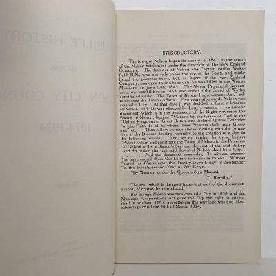 The Jubilee History of the NELSON CITY COUNCIL 1874 to 1924