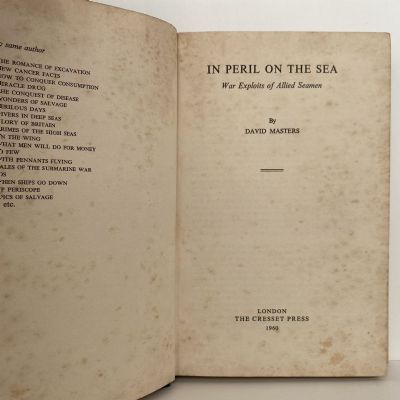 IN PERIL ON THE SEA: War Exploits of Allied Seamen