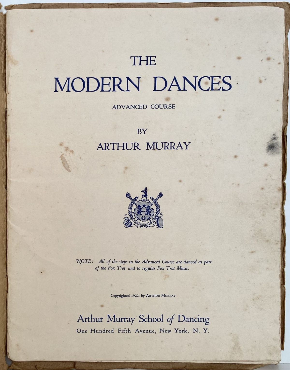 THE MODERN DANCES: Advanced Courses