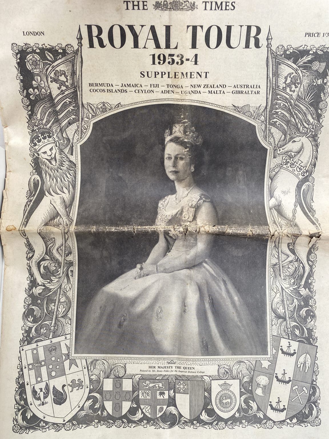 OLD NEWSPAPER: The Times - Royal Tour Supplement 1953-1954