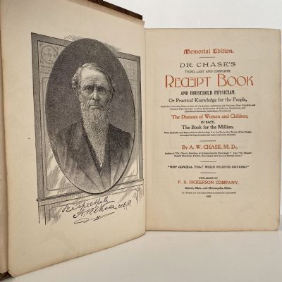 Dr. Chase's third last and complete RECEIPT BOOK and HOUSEHOLD PHYSICIAN