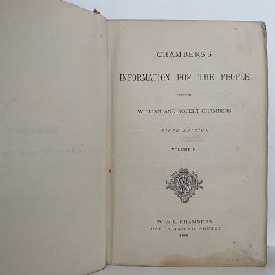 CHAMBER'S INFORMATION for the PEOPLE 5th Edition, Volume 1.