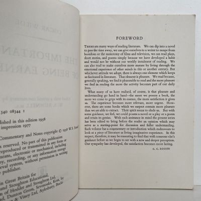THE IMPORTANCE OF BEING EARNEST