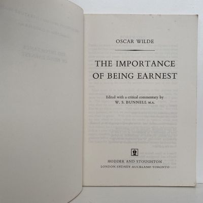 THE IMPORTANCE OF BEING EARNEST