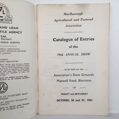 Marlborough A&P Association: 79th Annual Show Catalouge