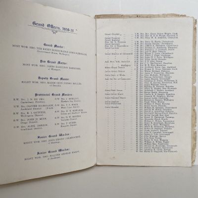 GRAND LODGE, CHRISTCHURCH - Installation of Lord Bledisloe 1930