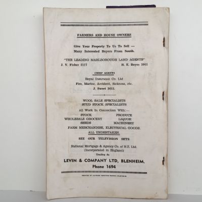 Marlborough A&P Association: 1965 Annual Show Catalouge
