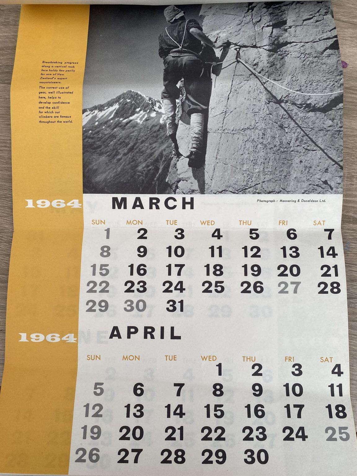 OLD CALENDAR McPhail & Fisher Ltd 1964