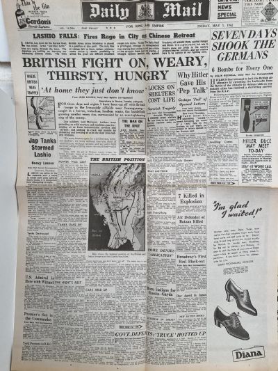 OLD WARTIME NEWSPAPER: Daily Mail, Friday 1st May 1942